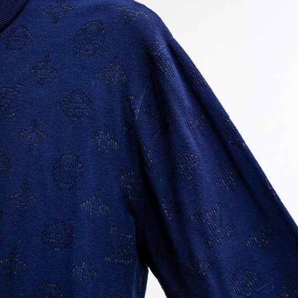 Louis Vuitton Navy LVSE Drop Needle Monogram Bomber Jacket - Picture 6 of 14